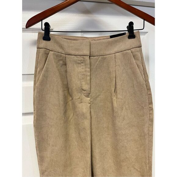 Express Stylist Tan Ankle Super High Rise Corduroy  Trousers Pants sz 2R NWT - Picture 2 of 8